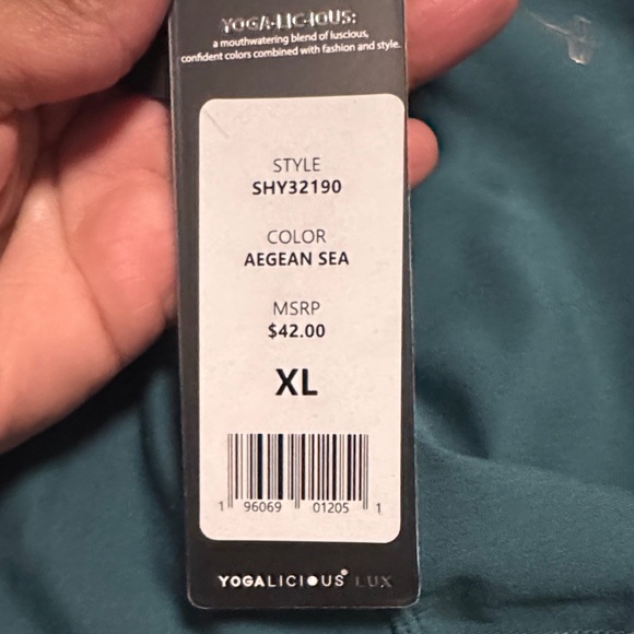 Yogalicious LUX Deep Teal Bike Shorts- XL - Picture 6 of 6